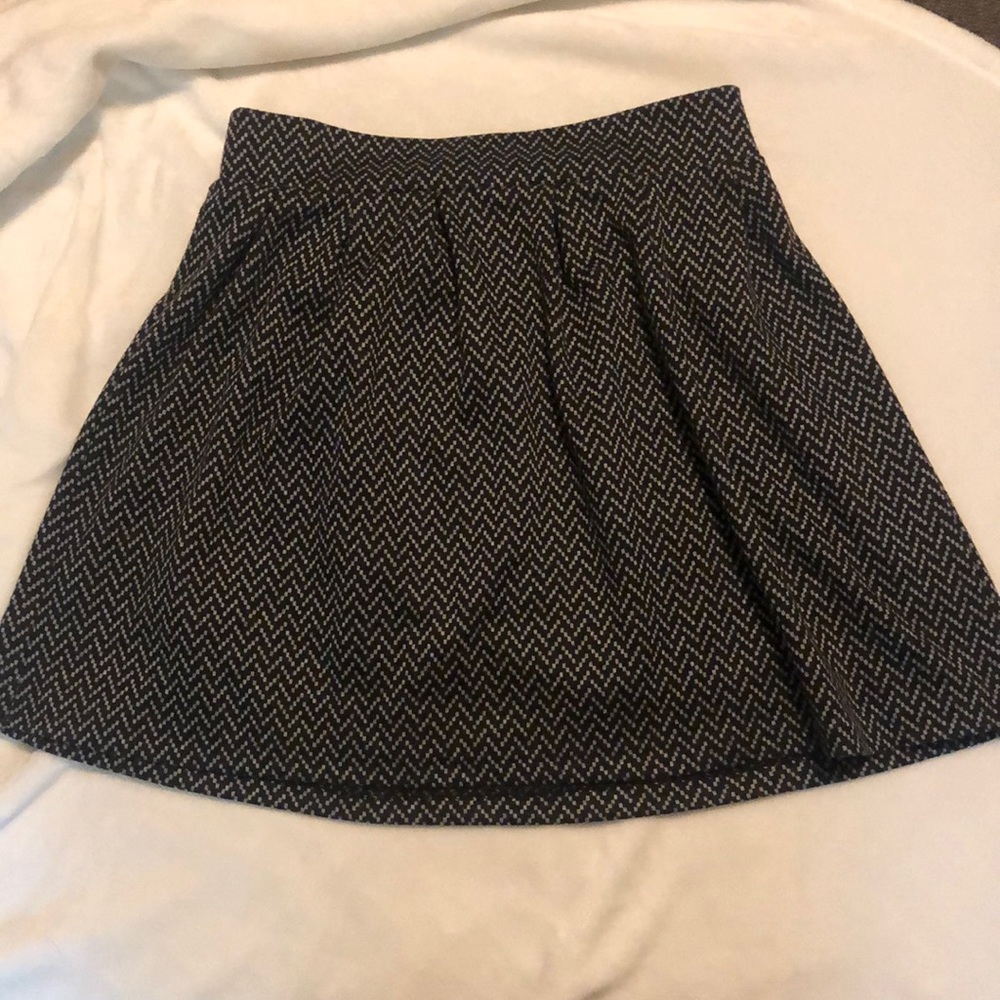Black and White Chevron Skirt